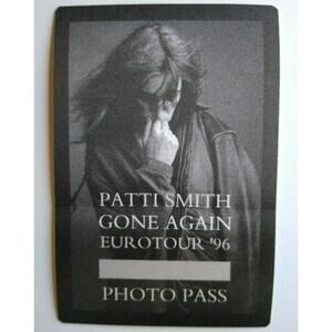 Patti Smith Backstage Pass Original Gone Again Tour Punk New Wave 1996 Photo